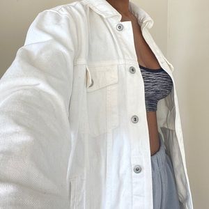 Forever 21 Men’s White Denim Jacket